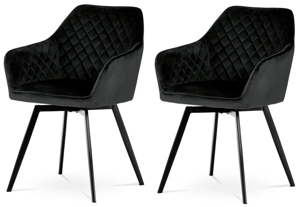 Set de scaune de sufragerie DCH-425 BK4, 2 buc.