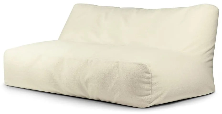Fotoliu bean bag crem cu tapițerie din țesătură bouclé Sofa Tube 190 – SLOWDOWN