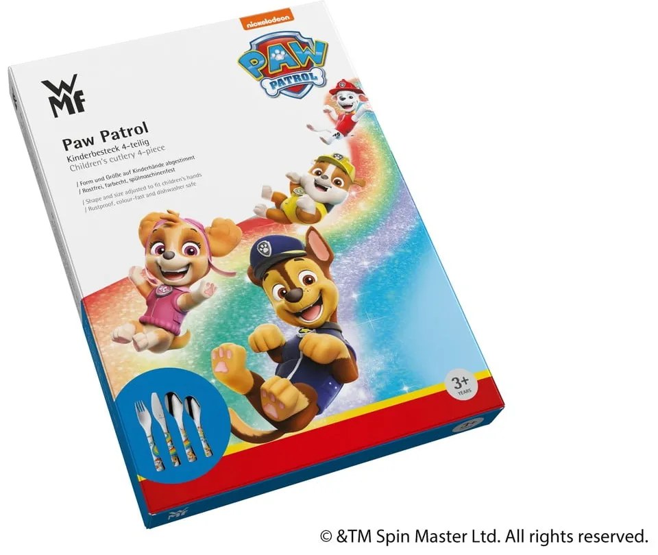 Set 4 tacâmuri din oțel inoxidabil pentru copii WMF Paw Patrol