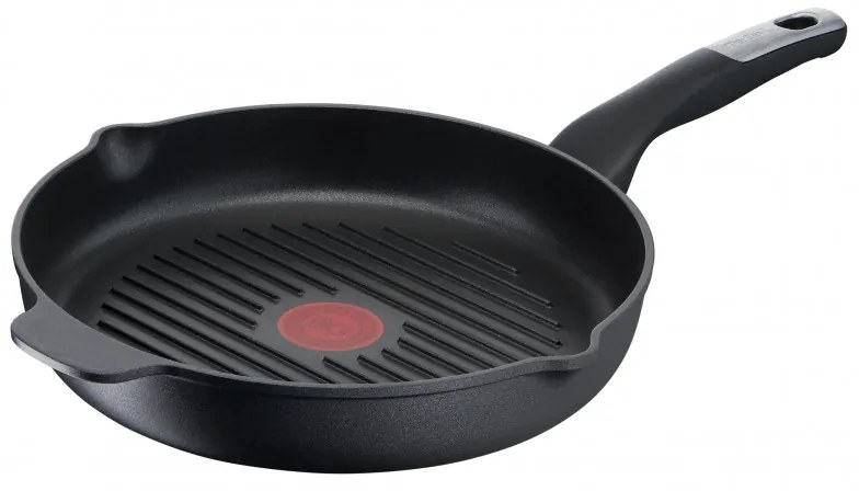 Tefal Grill Pan E2294074 GRILP 26 RND IC G6 UNLIMITED CA, 26 cm, Thermo-Signal & Fusion, fără PFOA, inducție, negru