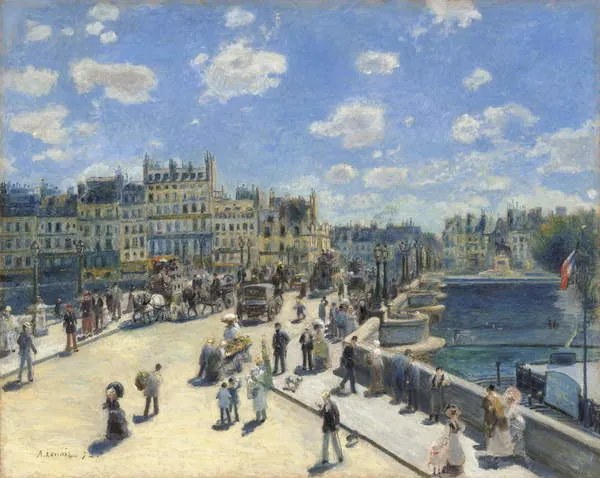 Reproducere Pont Neuf, Paris, 1872, Pierre Auguste Renoir