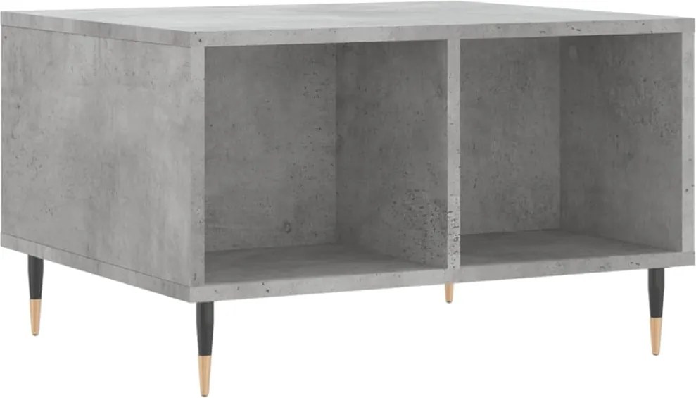 vidaXL Măsuță de cafea, gri beton, 60x50x36,5 cm, lemn compozit
