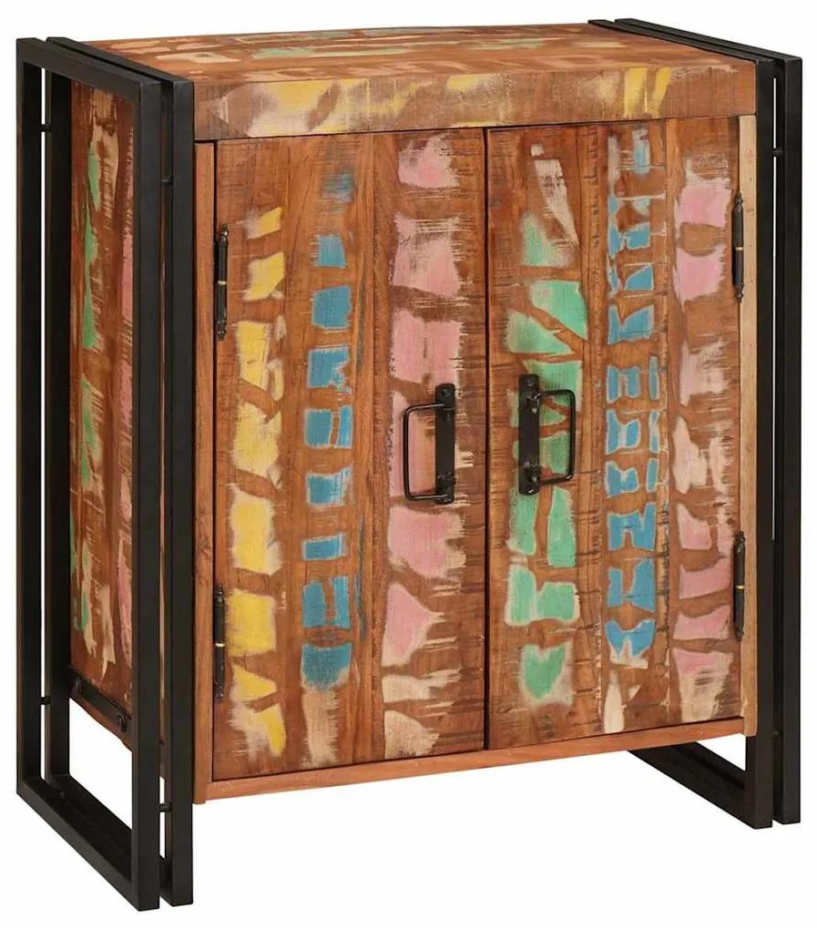 vidaXL Dulap de noapte Multicolour 38 x 33 x 58 cm Lemn masiv reciclat