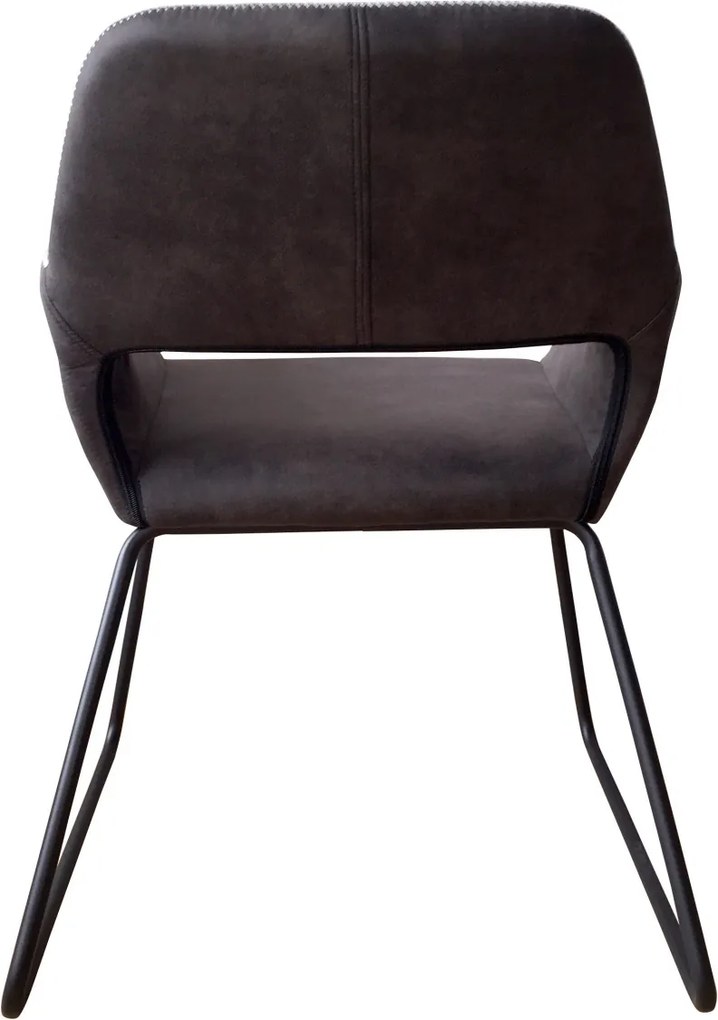 Set de 2 scaune, design retro Mustang, microfibra gri antic A-39795 VC