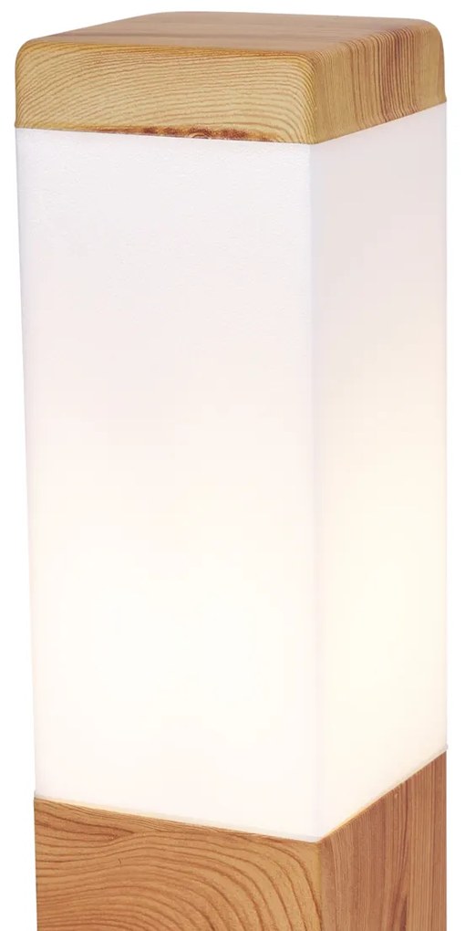 Lampă modernă de exterior din oțel cu imprimeu de lemn 80cm IP44 - Malois