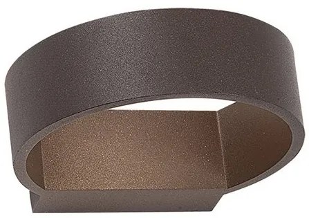 Aplica LED de perete pentru iluminat exterior IP65 Velu maro inchis