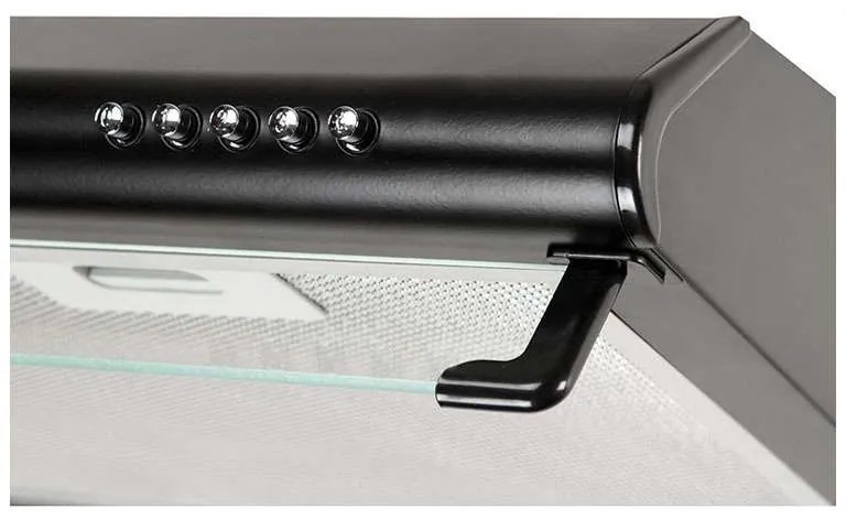 Hota traditionala Tornado Bona 10 (50) LED, 1 motor, latime 50 cm, absorbtie 380 m3/ora, filtru anti-grasimi aluminiu 5 straturi, Negru