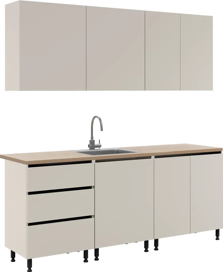 Mobilier de bucătărie, 2 m, caşmir, ASTI