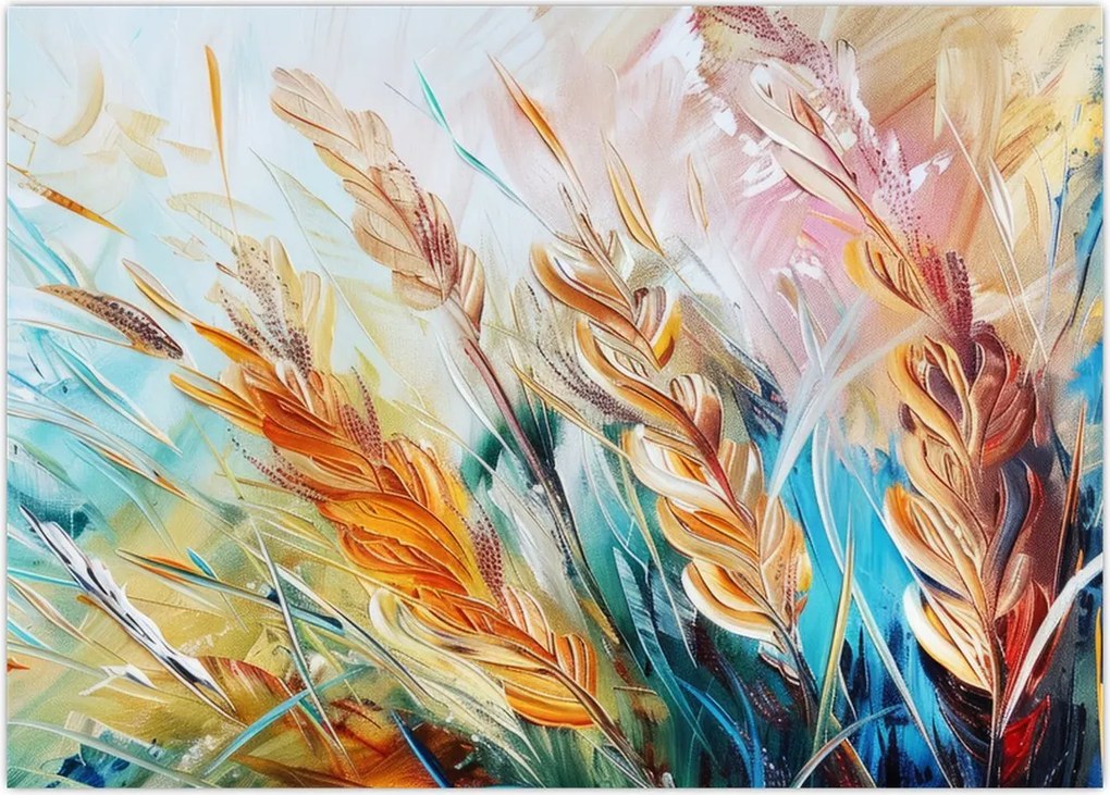 Tablou - Grâu, abstracție (70x50 cm)