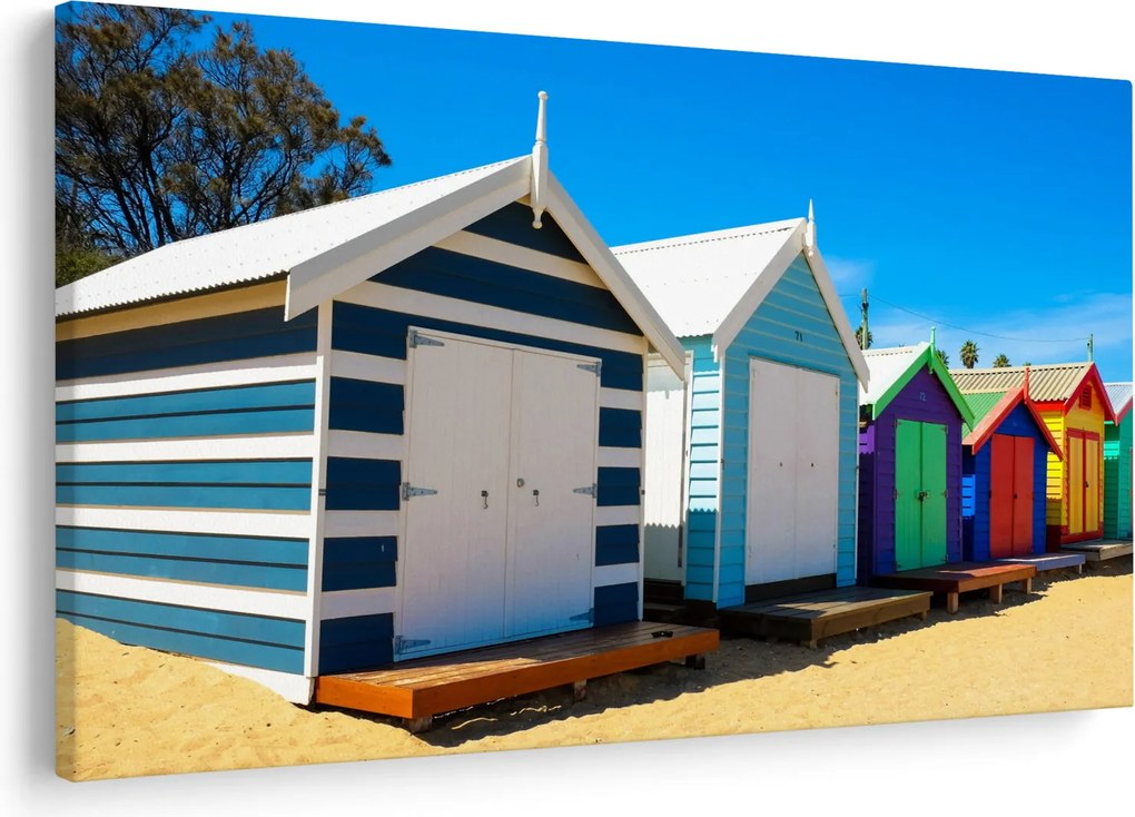 Tablou - Plaja Brighton, Melbourne, Australia (90x60 cm)