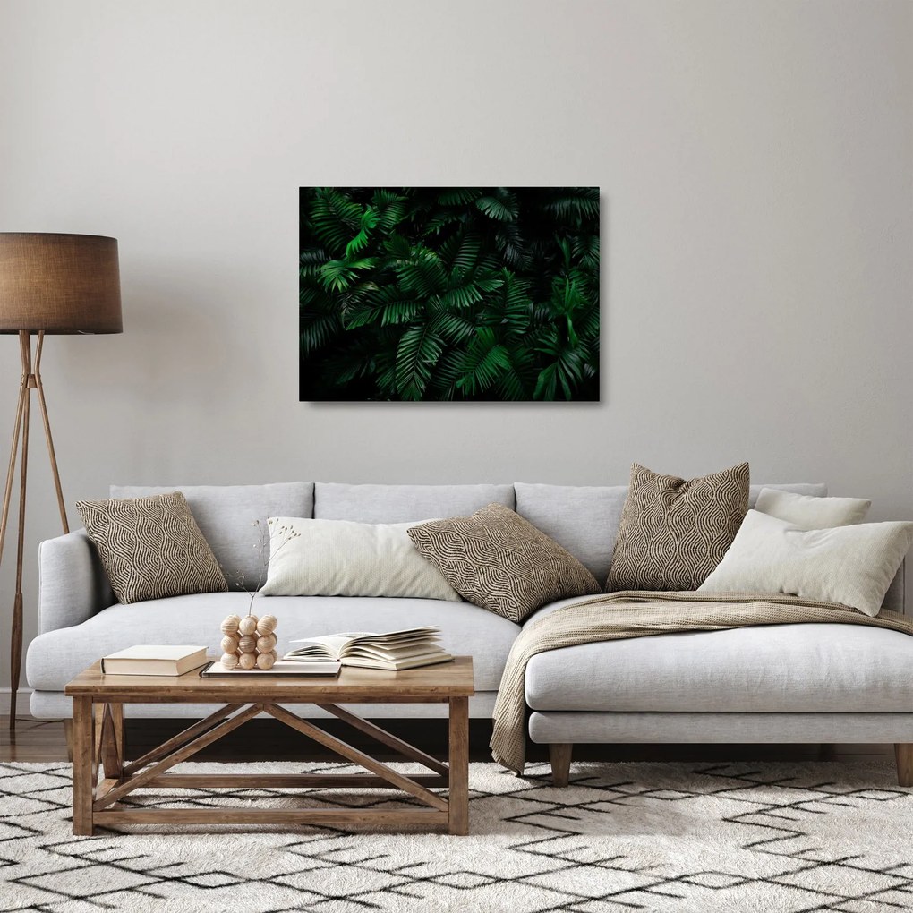 Tablou pe sticlă - Păpădii tropicale (70x50 cm)