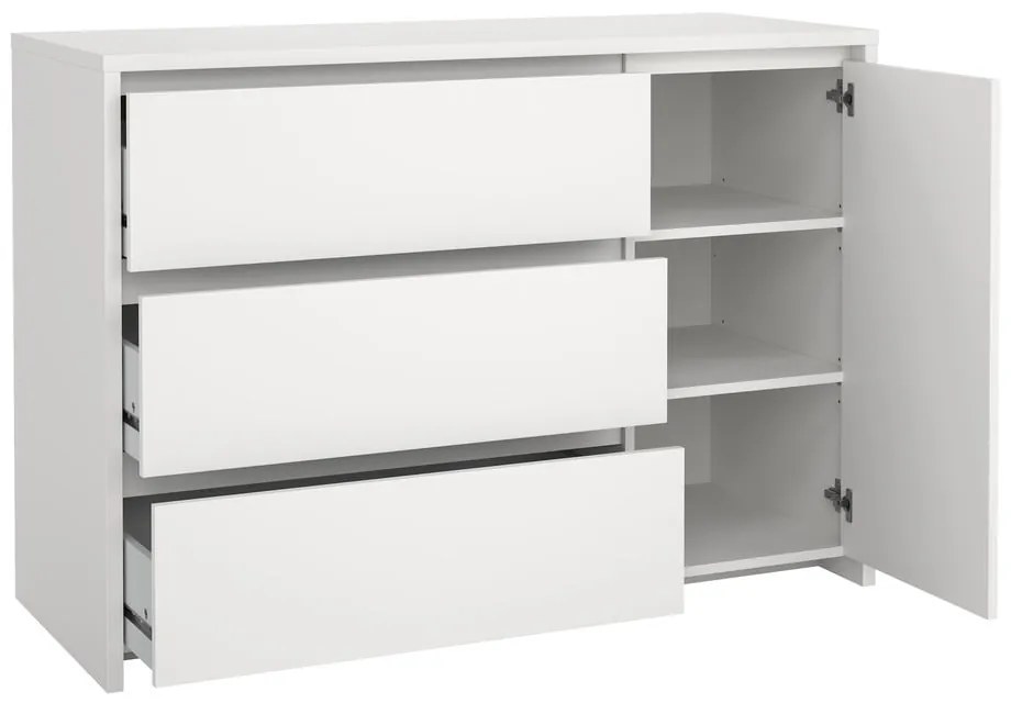 Comodă albă 119x84x48 cm Next – Tvilum