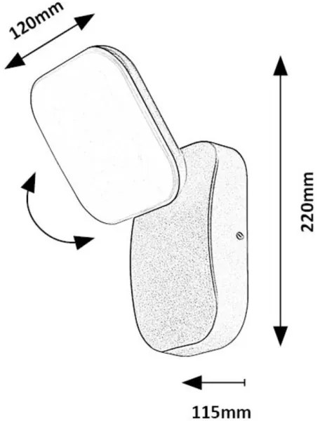 Aplică LED de exterior Rabalux 77057 ODIEL LED/12W/230V IP44 negru