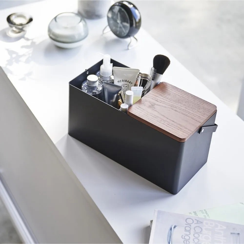 Organizator de baie negru din metal pentru cosmetice - YAMAZAKI