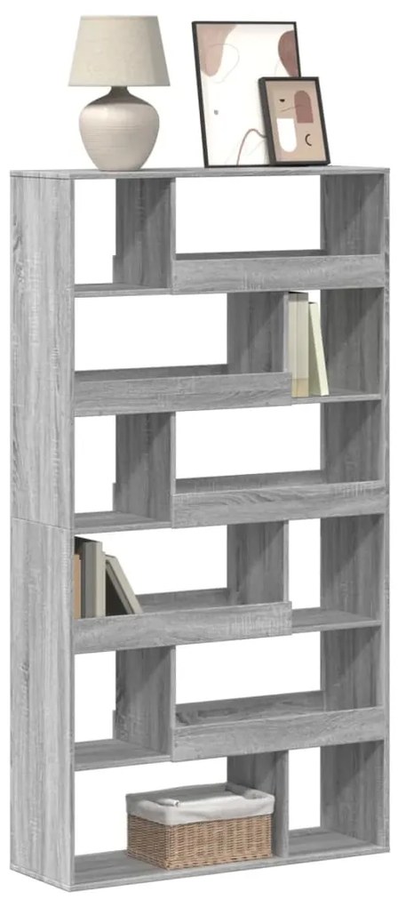 vidaXL Bibliotecă, gri sonoma, 100x33x187,5 cm, lemn prelucrat