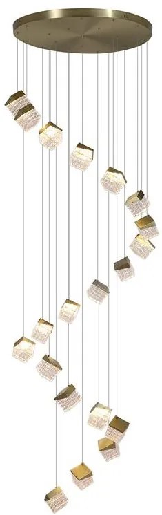 Lustra casa scarii cu 20 pendule LED Cuboid
