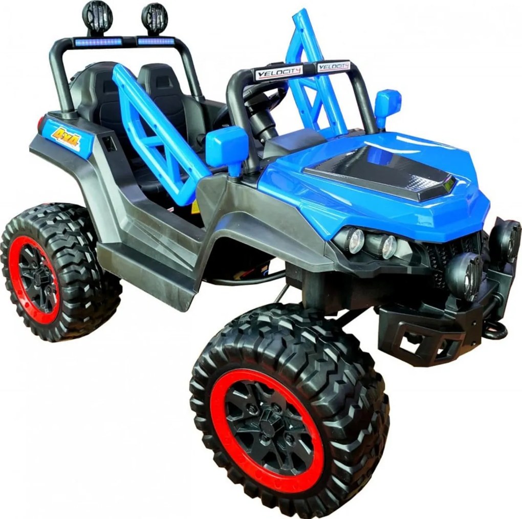Masinuta Electrica cu acumulator pentru copii NOVOKIDS™ M-Buggy UTV, Cu faruri luminoase, Roti din cauciuc EVA, Telecomanda, 3-9 ani , max 30 kg ,