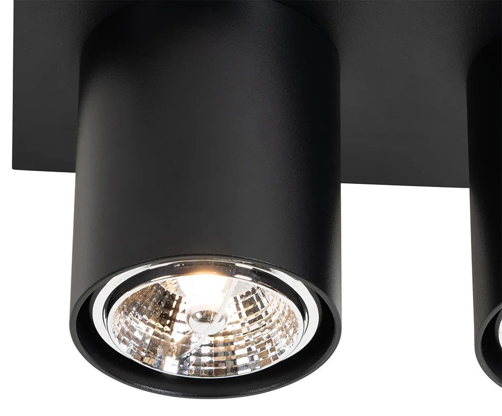 Plafoniera moderna cu spoturi negre cu 2 lumini - Tubo