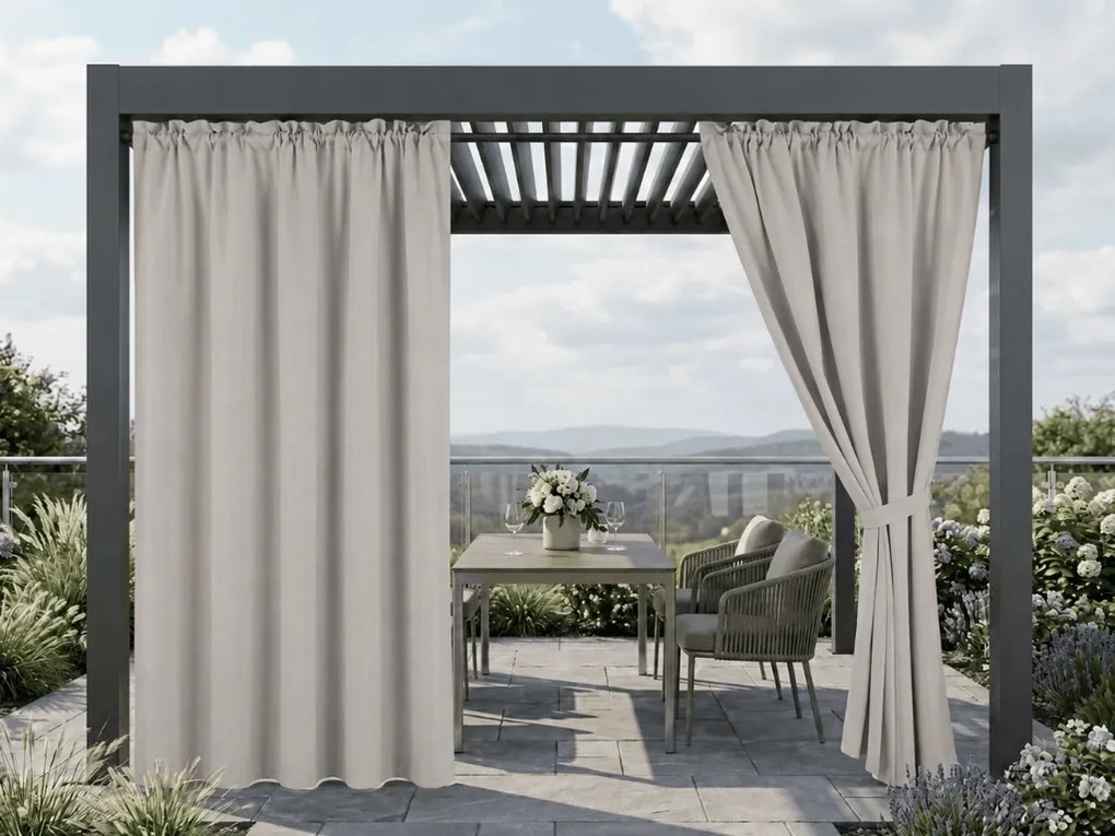 Perdea de gradina GARDIO impermeabil 150x220 cm, bej gri