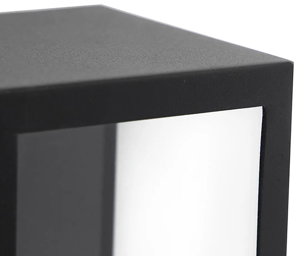 Lampă de perete exterioară inteligentă neagră cu sticlă, inclusiv Wi-Fi ST64 - Rotterdam Long