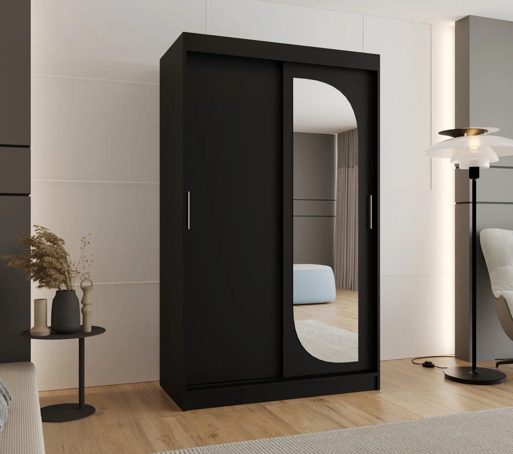 Dulap de haine 120 cm Lulu (Negru). 1125971
