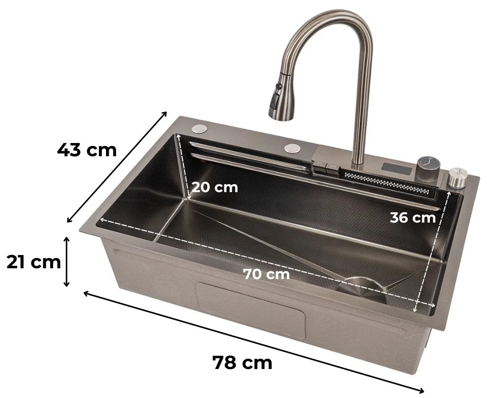 Chiuvetă din oțel inoxidabil Rose