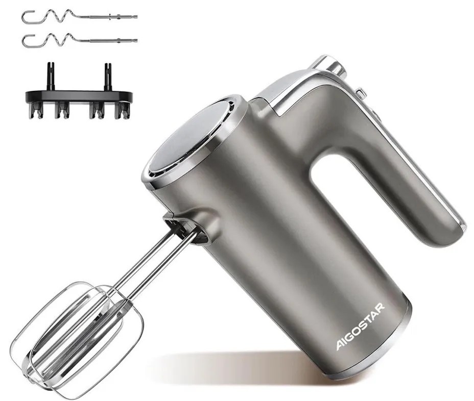 Aigostar - Mixer de mână 400W/230V gri/crom
