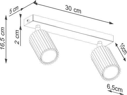Brilagi - Spot LED CRESTO, 2x GU10, 10W, 230V, roz