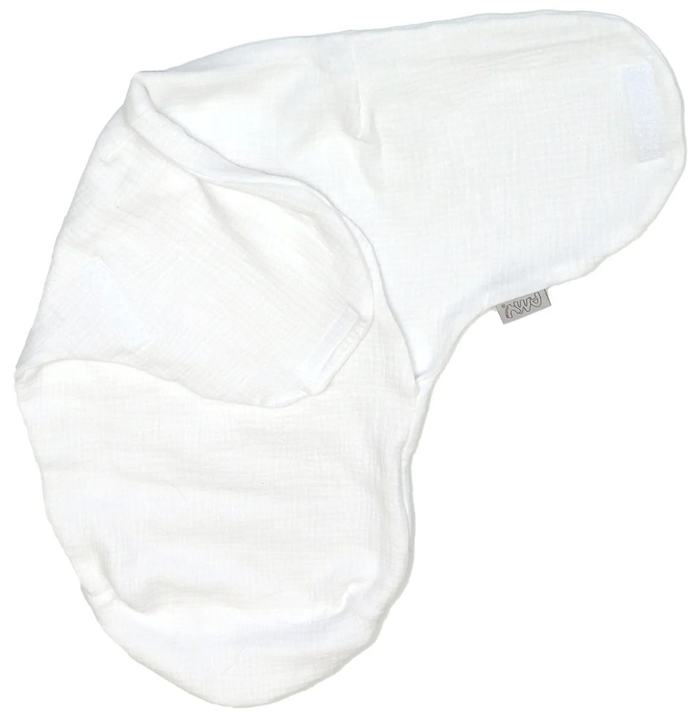 Sistem de infasare Bumbac Muslin, Inchidere Velcro, Baby swaddle, Puzzle Alb, Amy