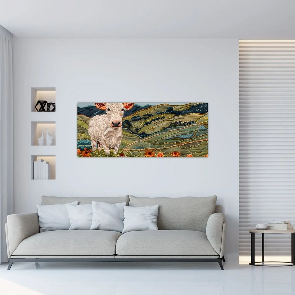 Tablou - Imitație de motiv tricotat (120x50 cm)