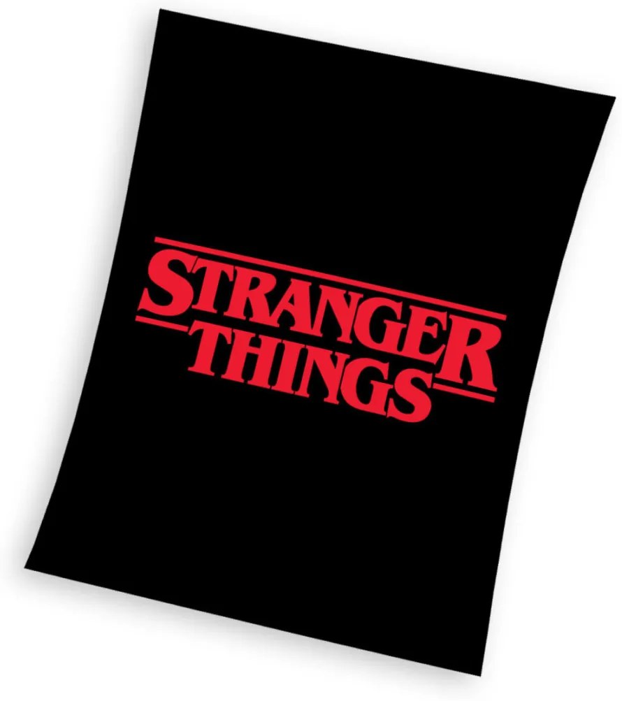 Stranger Things Black pătură coral fleece 130x170cm