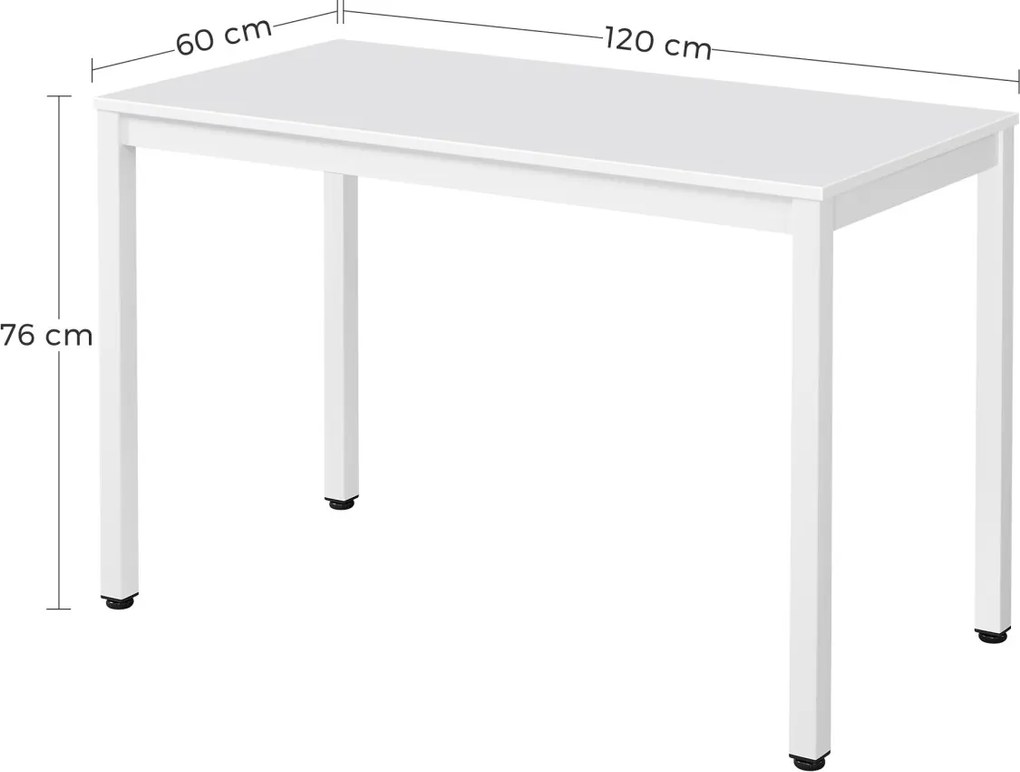 OFERTA Masa de dining alba cu blat alb TESSA 120x60 cm II. calitate