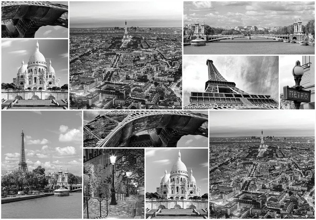 Fototapet - Monumentele Parisului (254x184 cm)