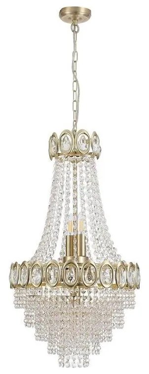 Searchlight 1611-6SB - Candelabru LOUIS PHILLIPE suspendat pe lanț 6xE14/60W/230V