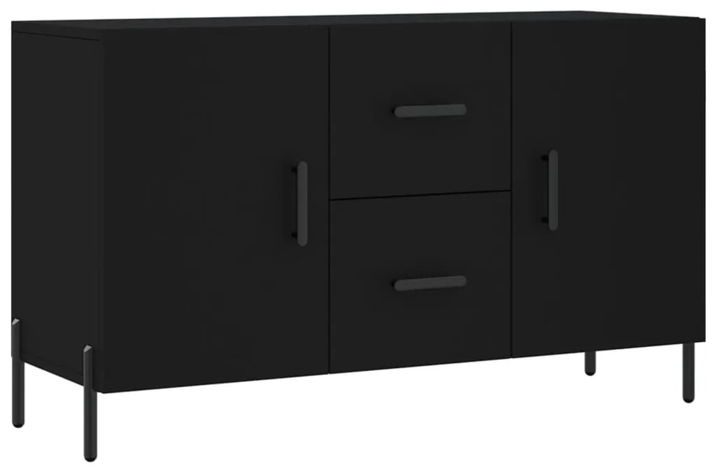 828181 vidaXL Servantă, negru, 100x36x60 cm, lemn compozit