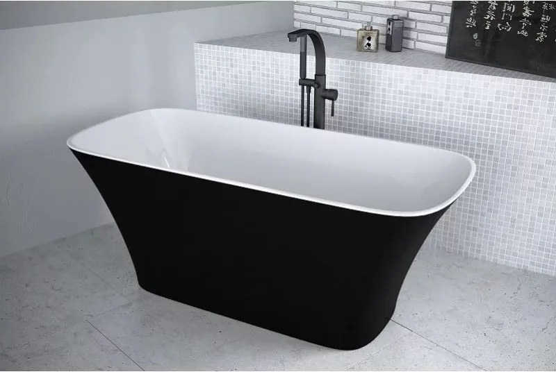 Cada frestanding Besco Assos alb-negru 160x70 cm