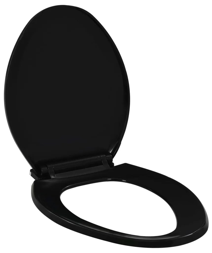 vidaXL Capac WC cu închidere silențioasă, eliberare rapidă, negru