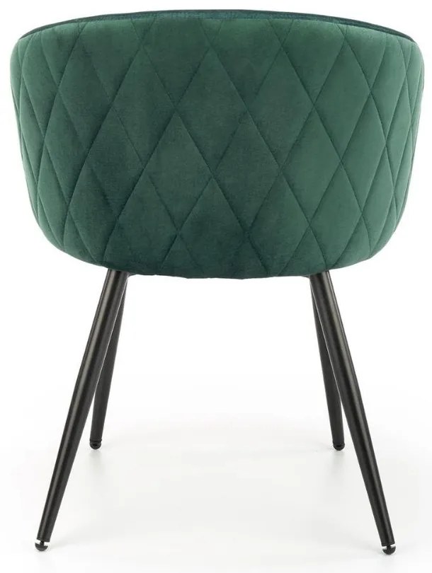 Scaun de bucaterie Meta, verde/negru