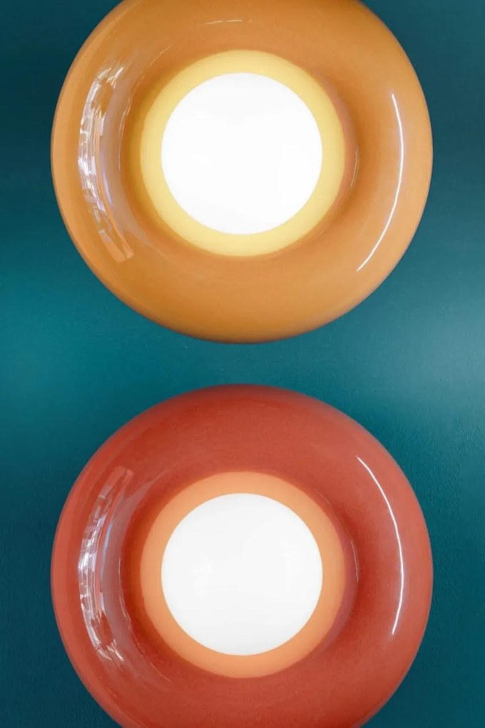 Aplica de perete retro realizata manual din ceramica si sticla Bumbum