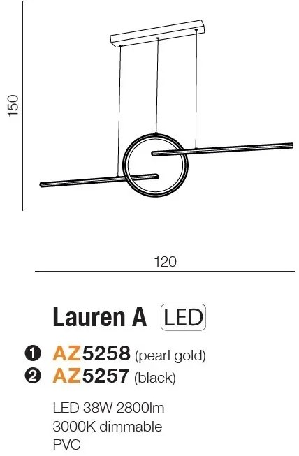 Lustra LED suspendata design modern LAUREN GO