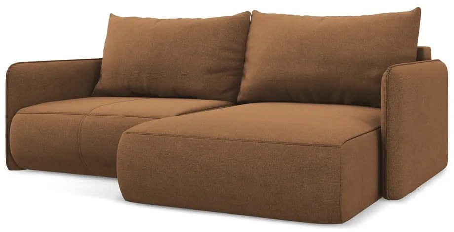 Colțar portocaliu extensibil/cu spațiu de depozitare (cu colț pe partea dreaptă) Nanea – Makamii