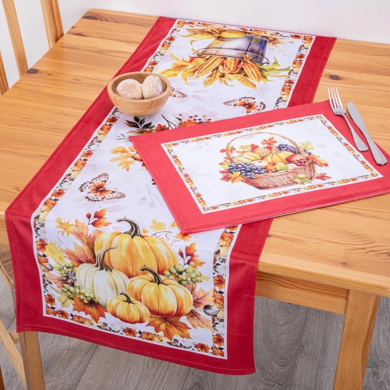 Set de 4 suporturi și traversă de masă PUMPKINS