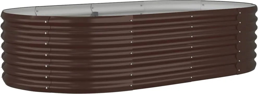 vidaXL Strat înălțat grădină 152x80x36 cm oțel galvanizat