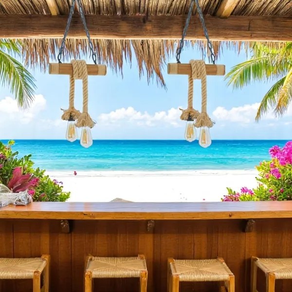 Lustră pe lanț Brilagi KOS 2xE27/60W/230V fag