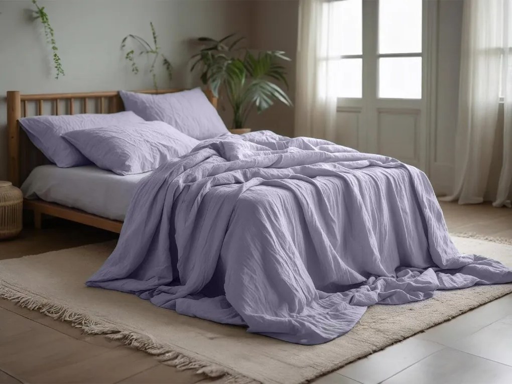 Lenjerie de pat MUSSARI muselina mov deschis Dimensiunile lenjeriei: 70 x 90 cm | 140 x 200 cm