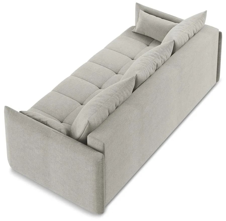 Canapea gri deschis extensibilă/cu spațiu de depozitare 225 cm Moku – Makamii