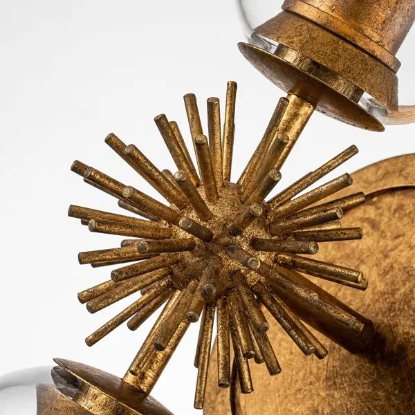 Quoizel STARING-2WB-DG-CLEAR - Aplica de perete STARING 2xE27/40W/230V, cupru