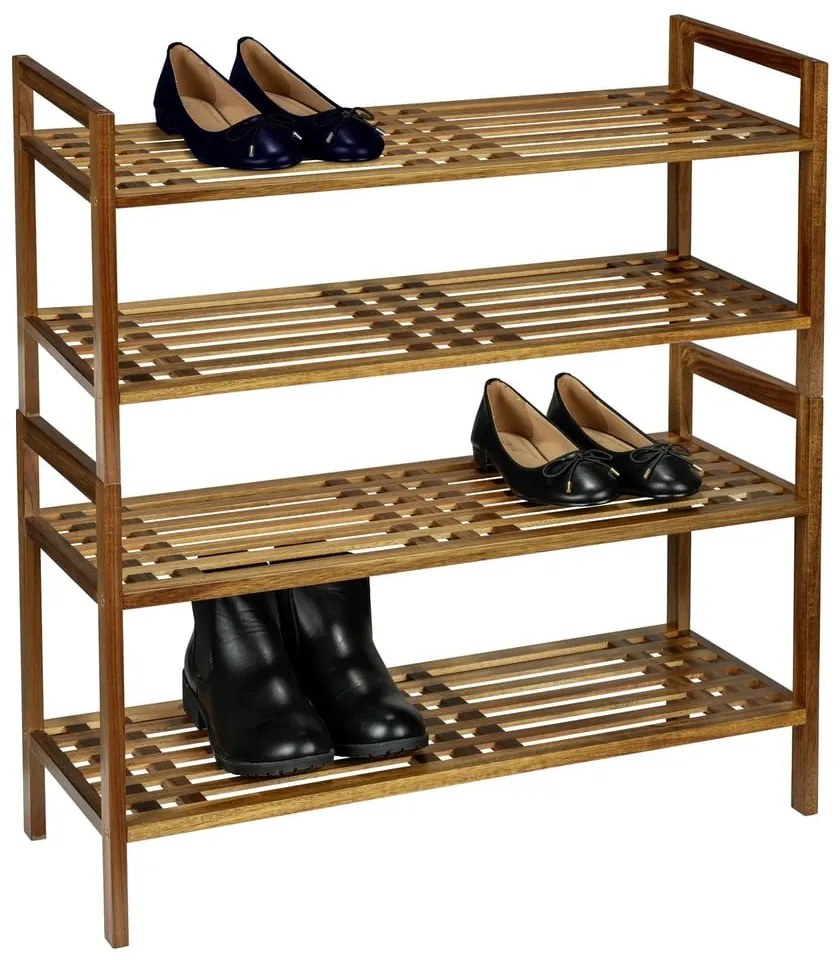 Pantofar în culoare naturală din lemn de acacia 69x40,5x27 cm Fondi – Wenko