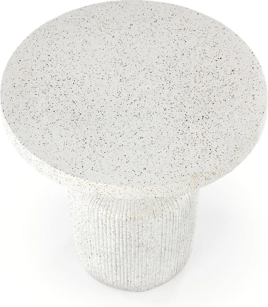 Măsuță de cafea rotundă Sintro 54 cm - terrazzo alb