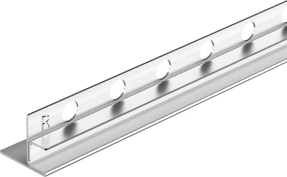 Profil inclinat dreapta pentru sticla Balneo Floor Strips 120 cm finisaj inox periat